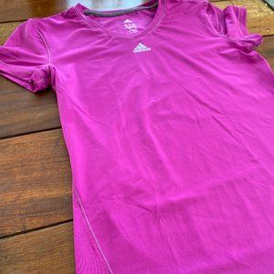 Pink/Purple Adidas Climalite Short Sleeves Shirt